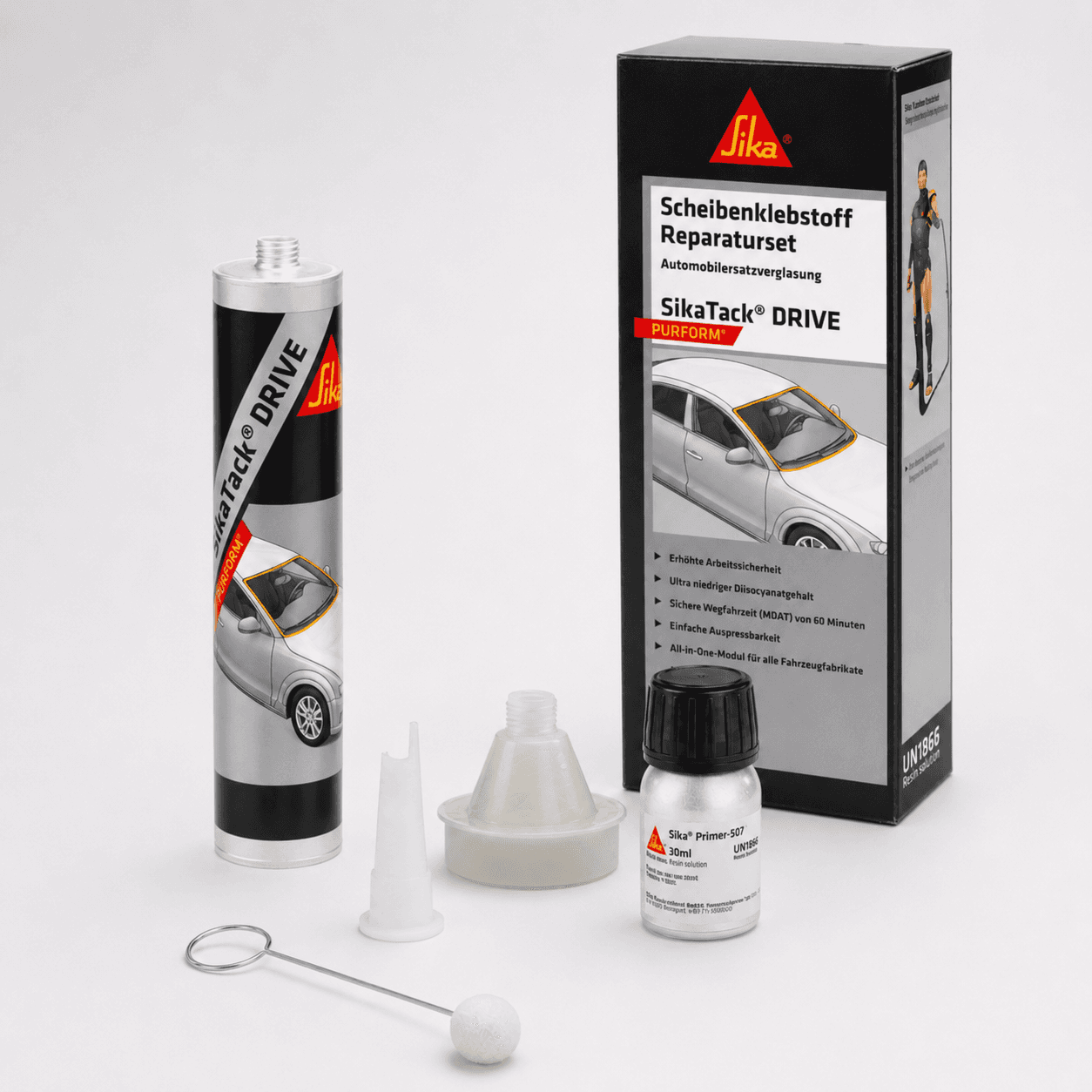 SikaTack DRIVE Scheibenkleberset 300ml Kartusche