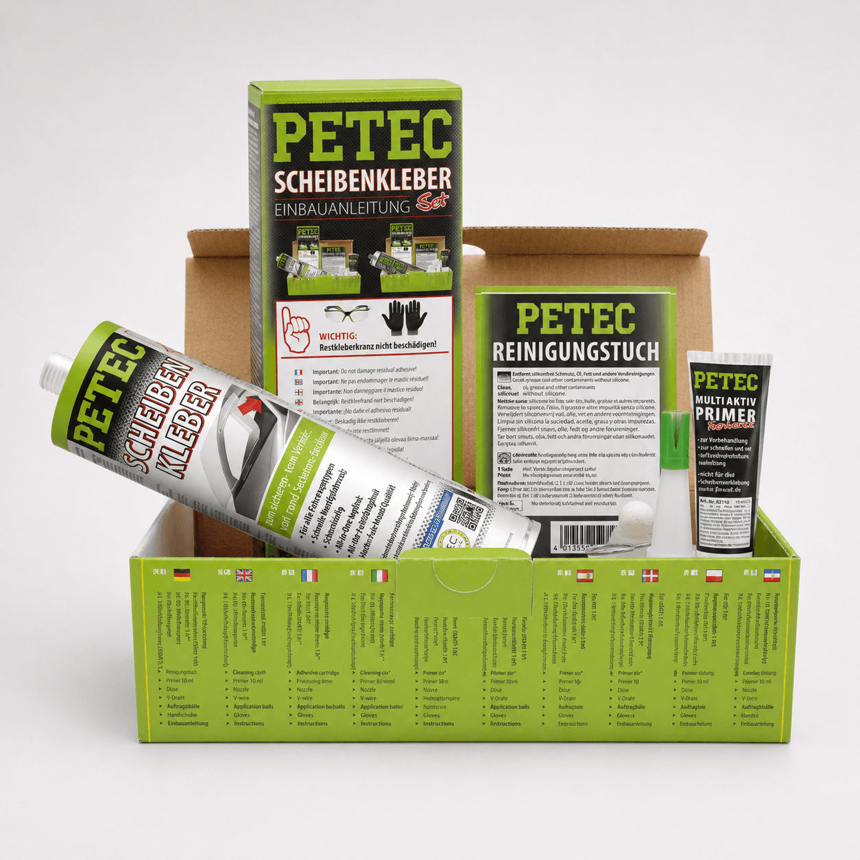 PETEC Scheibenkleberset 310 ml Kartusche